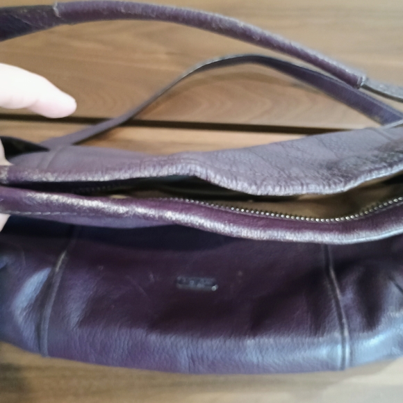 Coach Plum Purple Leather Shoulder Bag - Picture 12 of 14